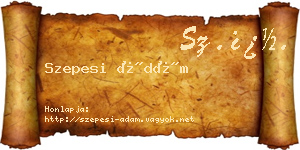 Szepesi Ádám névjegykártya